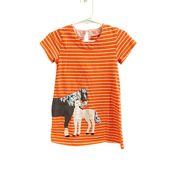 Lacoste Other - Lacoste Orange Striped Horse Applique Dress, VGUC, Sz 3 (3A)